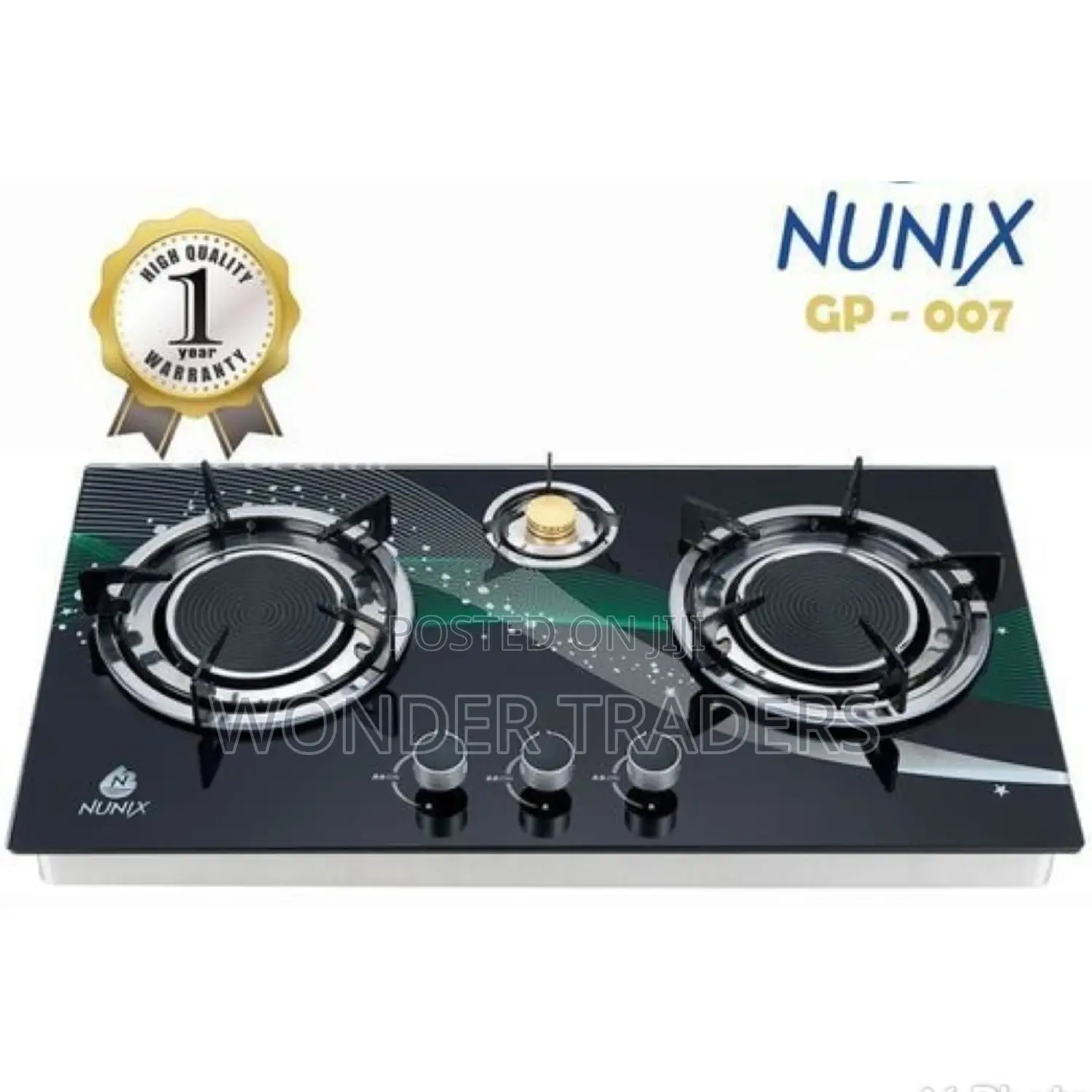 Nunix 3 Burner Glass Top Table Infrared Cooker