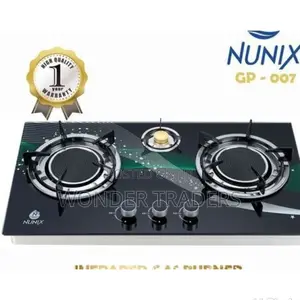 Nunix 3 Burner Glass Top Table Infrared Cooker "