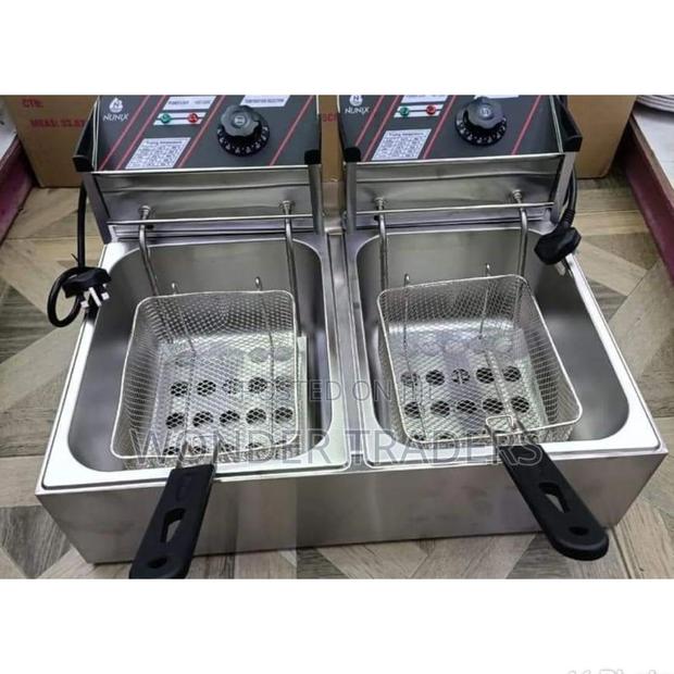 Nunix Commercial Double Deep Fryer 6l+6l