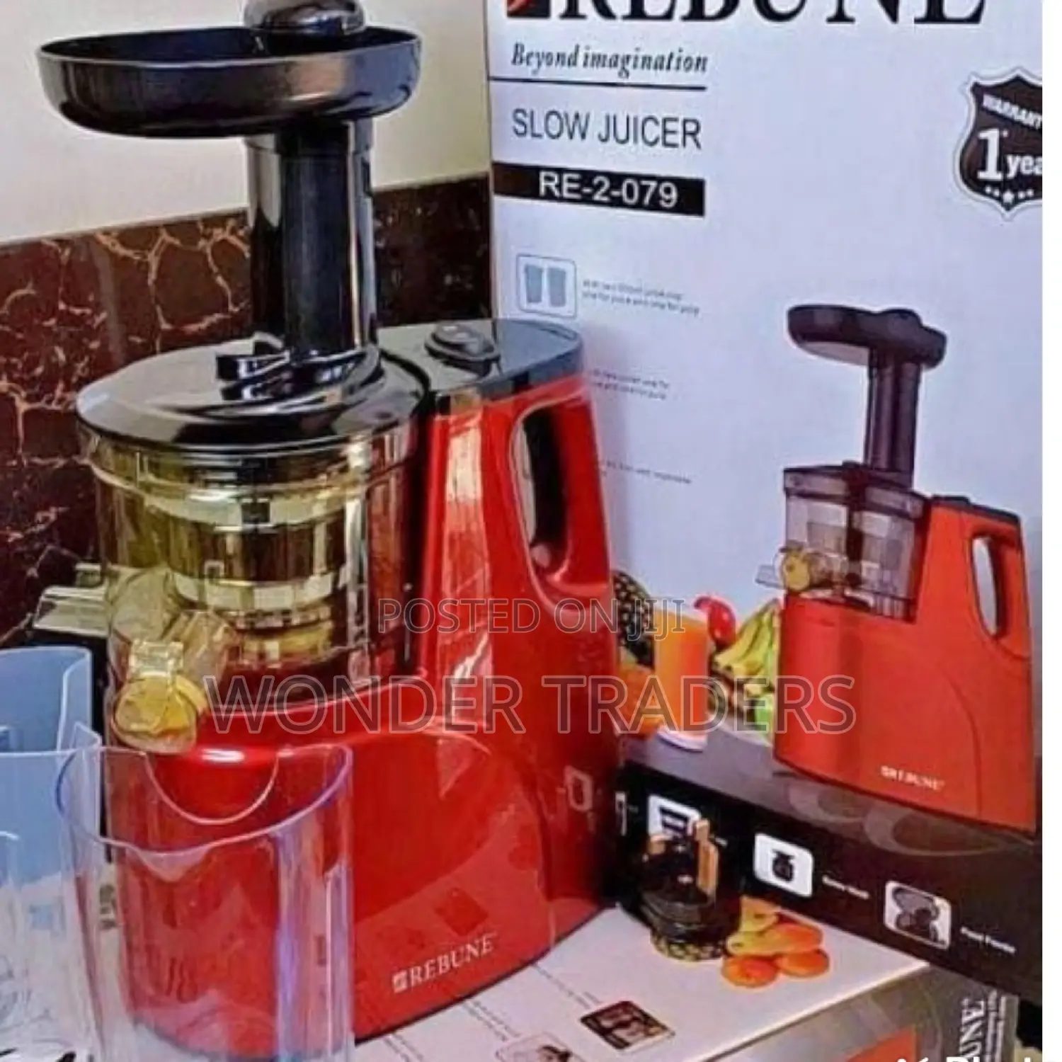 Rebune Slow Juicer With 2 Outlet for Juice Pulp