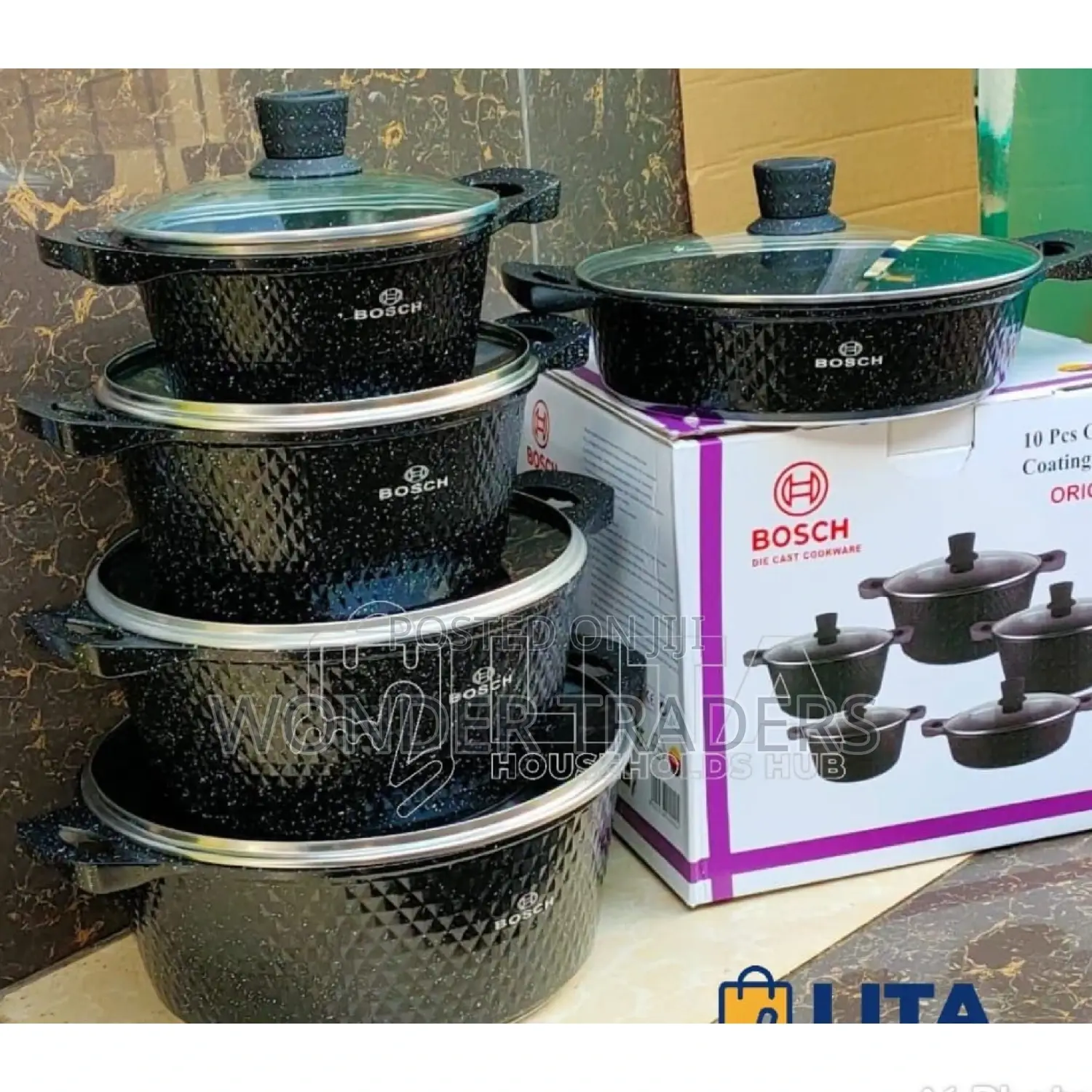 Bosch 10 PCS Non Stick Granite