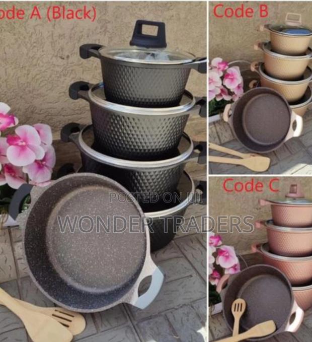 UNIQUE 12 PCS SUPER QUALITY Granite Cookware Set" - main view