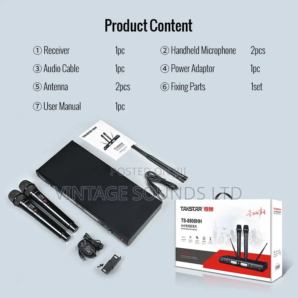 Takstar TS-8808HH UHF Wireless Dual Microphone System