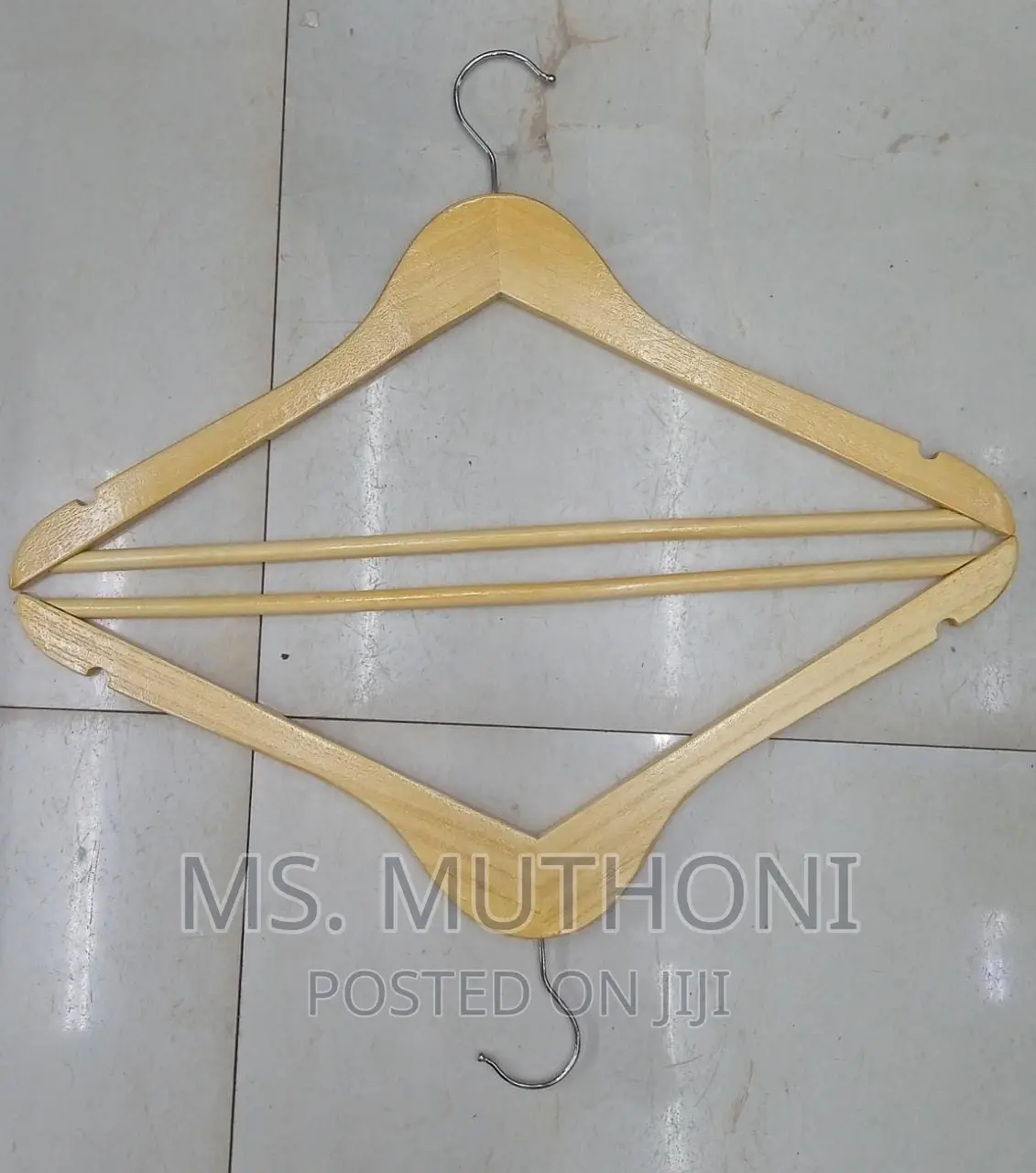 A Set of 6 High Grade Wooden Suits / Coat Hangers *