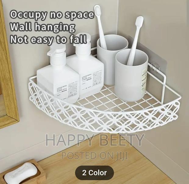 *Heavy Duty Corner Self-Adhesive Bathroom Rack