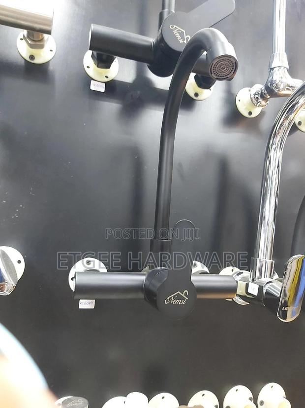 Kitchen Tap Mixer Black Wall Nemsi