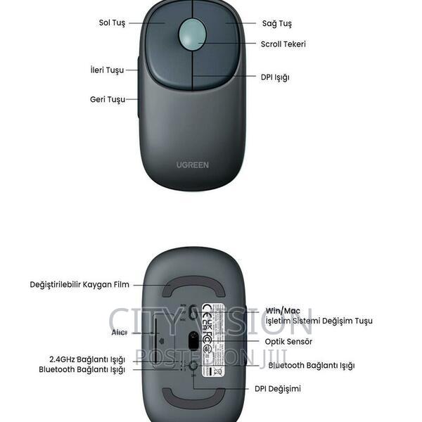 Ugreen Fun +Wireless Bluetooth Mouse Wireless Bt Mouse"!!