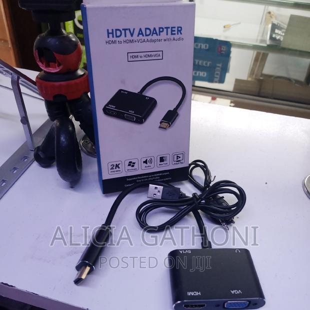 HDMI to HDMI+Vga Adapter+Audio 5V1A
