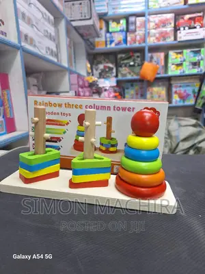 Three Column Tower. Rainbow.