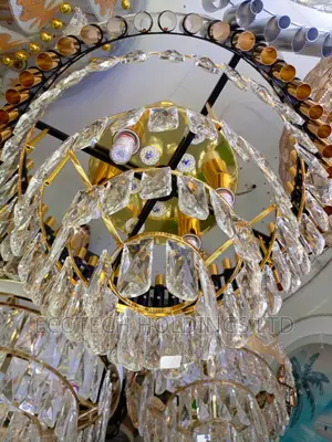 Gold and Black Size 500 Led Chandalia Lights With 2 Colors.