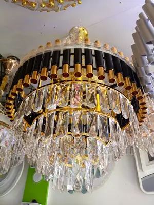 Gold and Black Size 500 Led Chandalia Lights With 2 Colors.