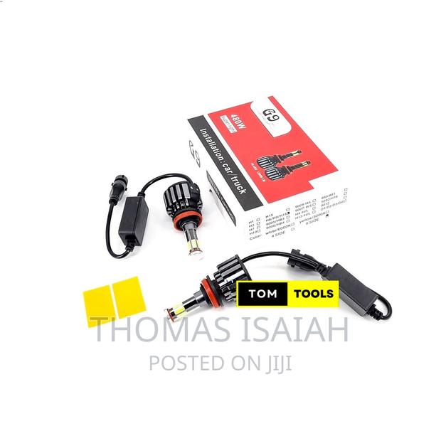 G9 H11 480W 6 Sided LED Headlight Fog Light Bulb Pair - thumbnail 3