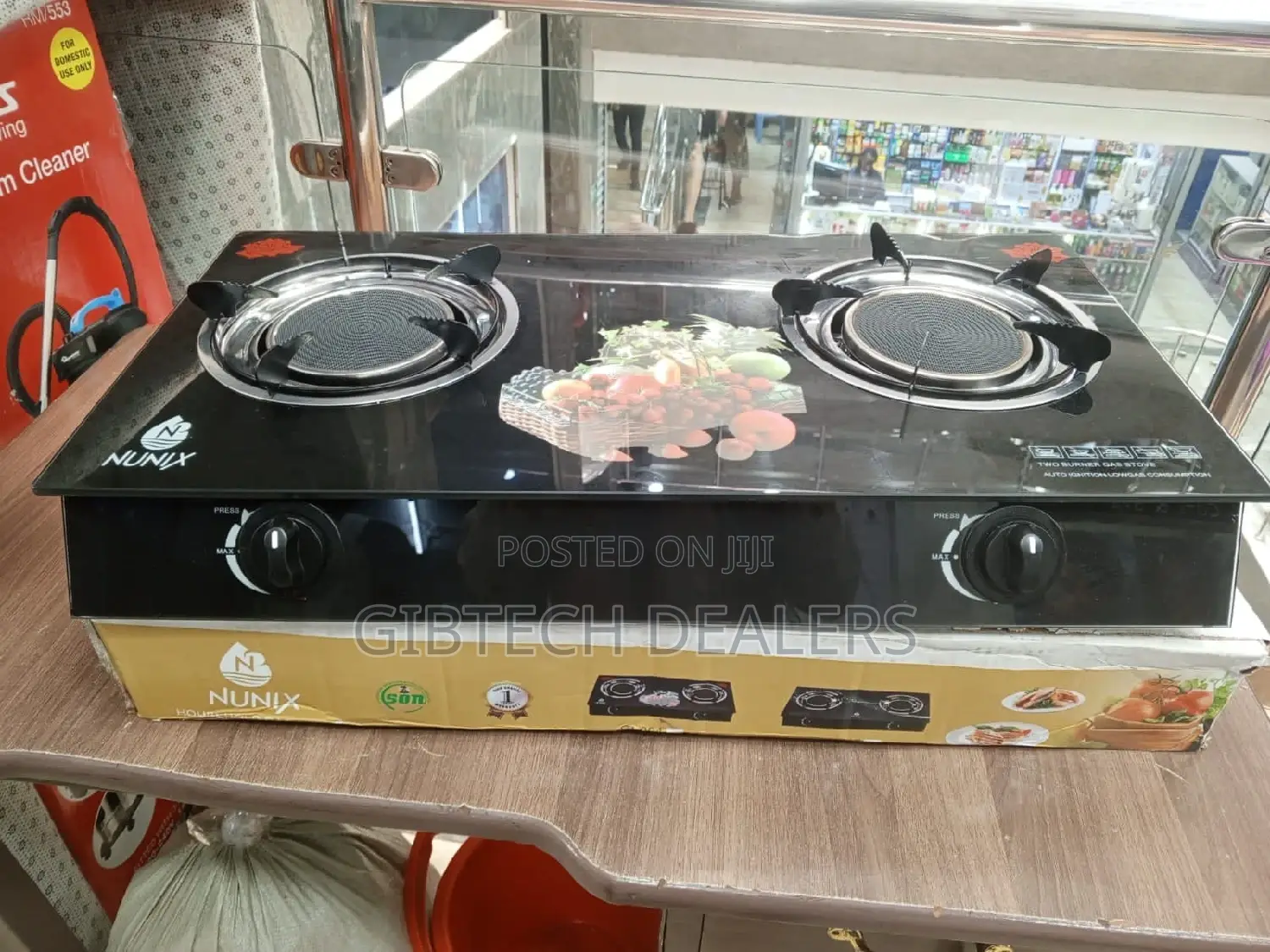 2 Burner Nunix Infrared Cooker Glass Top