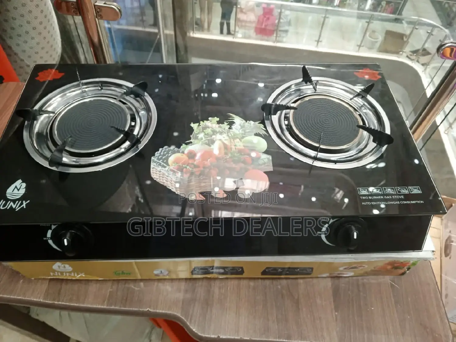 Cooker. Nunix 2 Burner Infrared Cooker Glass Top