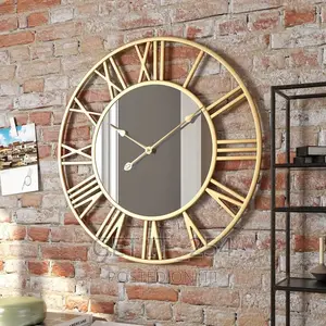 Creative Wall Clock Metal With Mirror