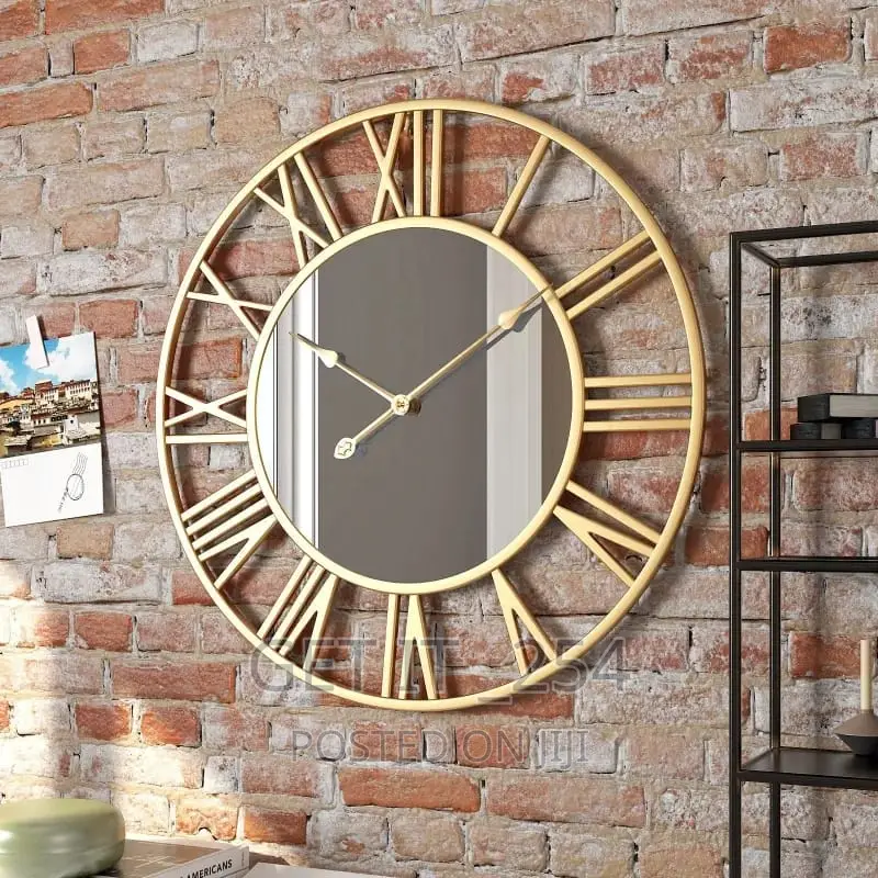 Creative Wall Clock Metal With Mirror
