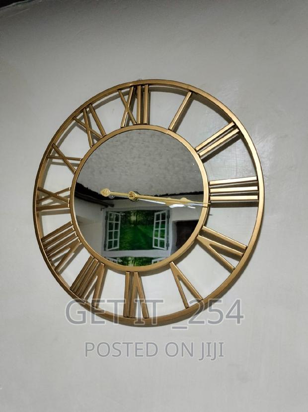 Creative Wall Clock Metal With Mirror - thumbnail 2