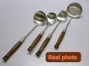 38cm Long Wooden Handle Serving Spoon Available In 4 Types