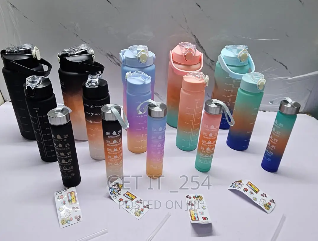 3in1 Motivation Water Bottle Capacity 2ltrs,800mls,300mls