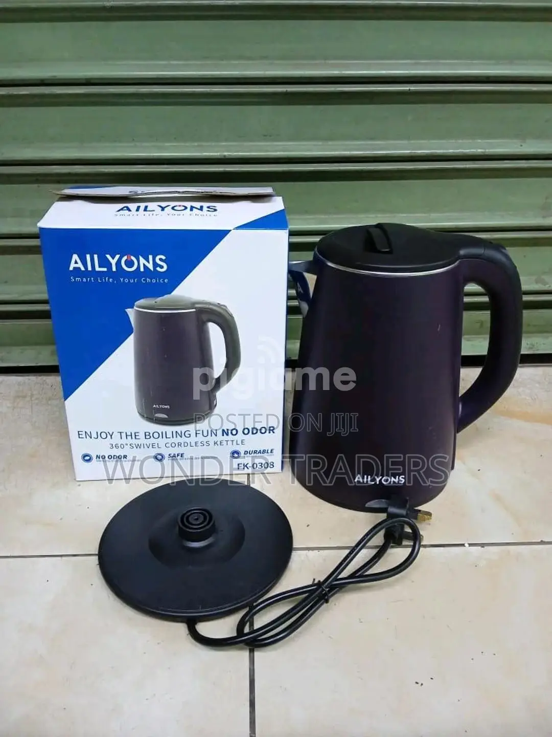 Plastic Electric Kettle Ailyon Cordless Kettle**:
