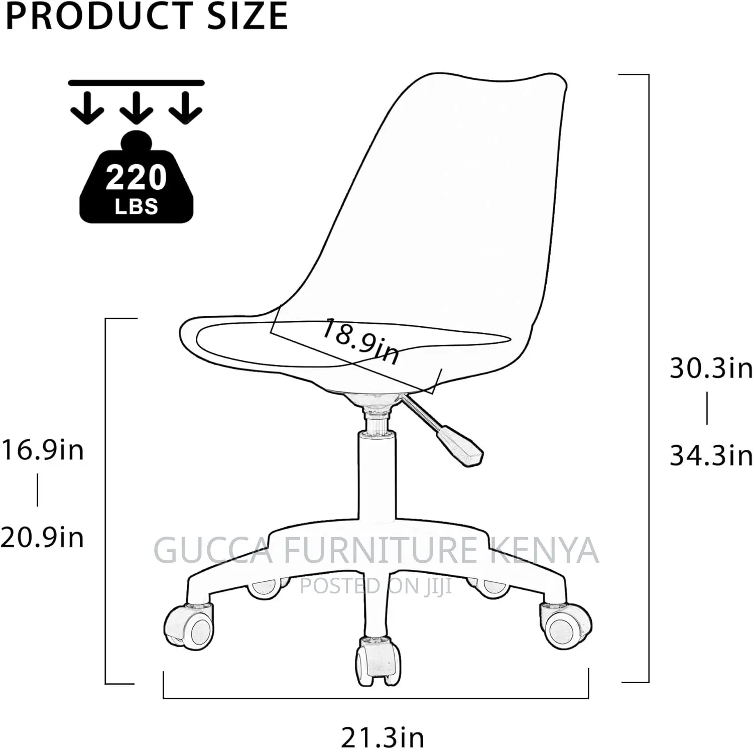 Eames Swivel Home Office Chair in Mombasa Road Furniture, Gucca