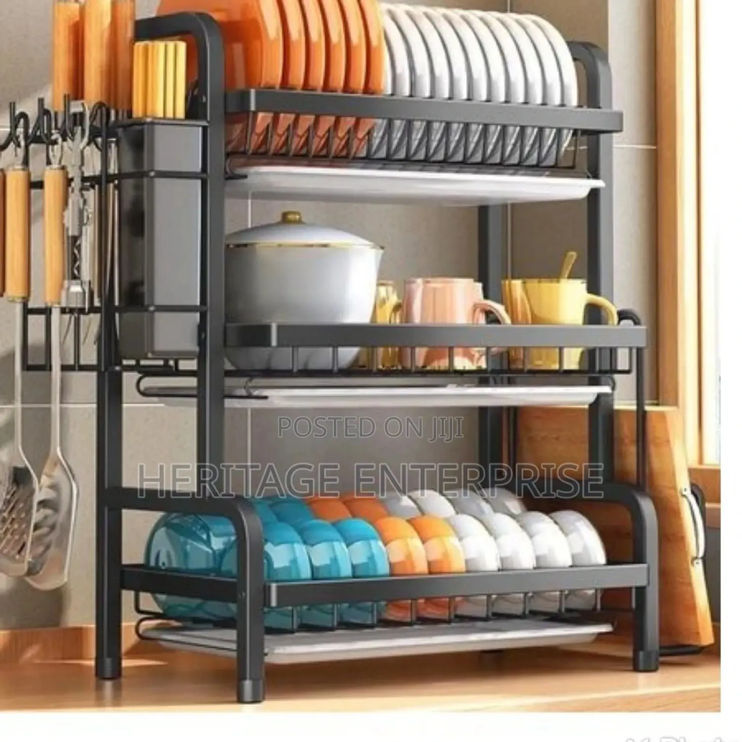 Dish Rack, Kitchen Rack With Cutlery Holder