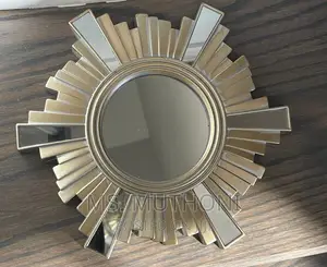 *25cm Sun Shape Gold or Silver Decor Mirror
