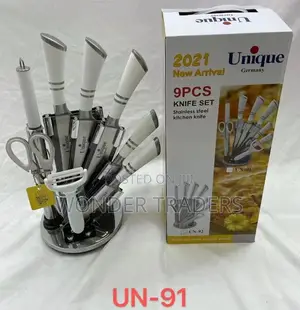 Stainless Steel 9pcs Unique Knife Set
