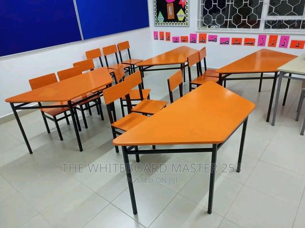 Trapezium Tables Coloured Kindergarten Trapezium Tables - thumbnail 2
