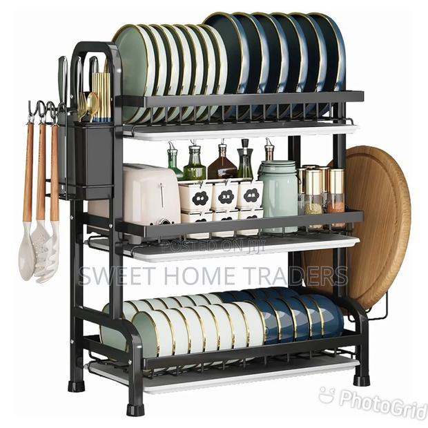 3-Tier High Quality Carbon Steel Dish Rack - main view