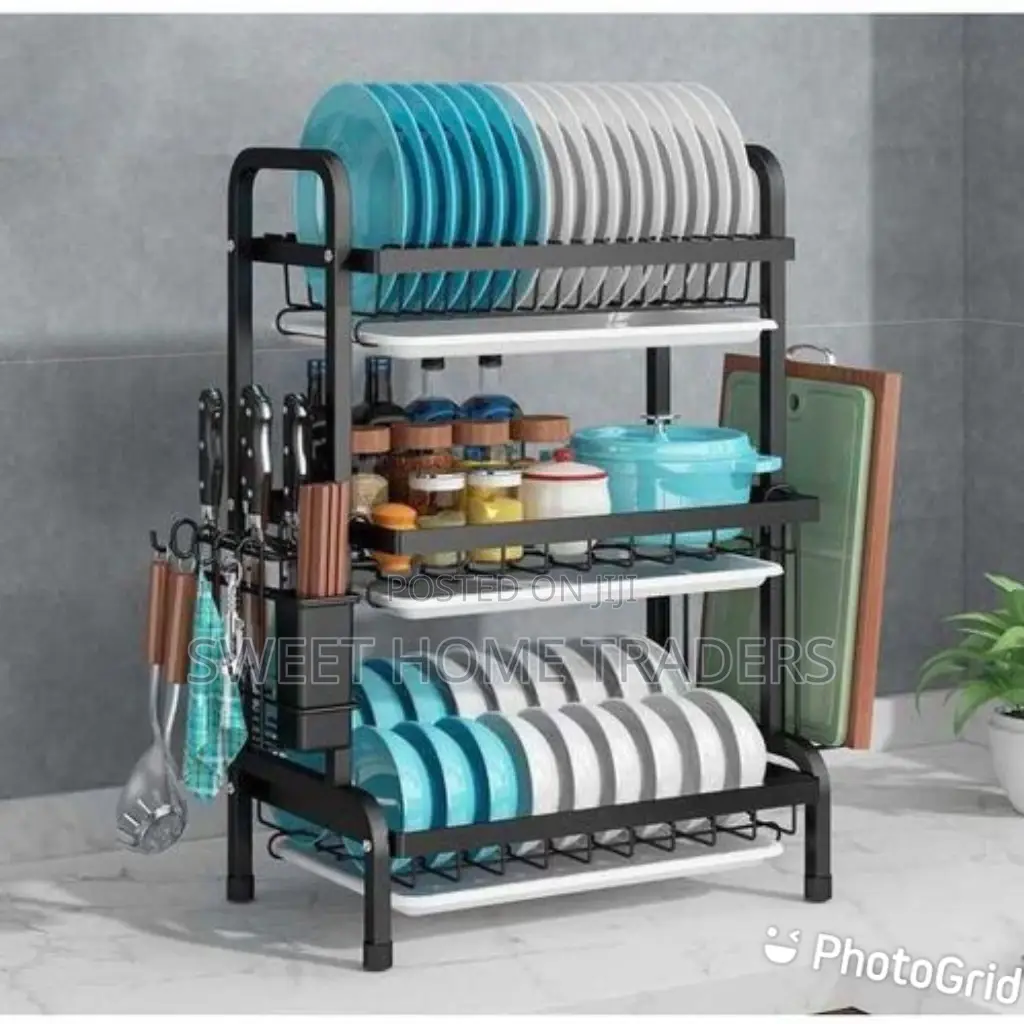 3-Tier High Quality Carbon Steel Dish Rack**