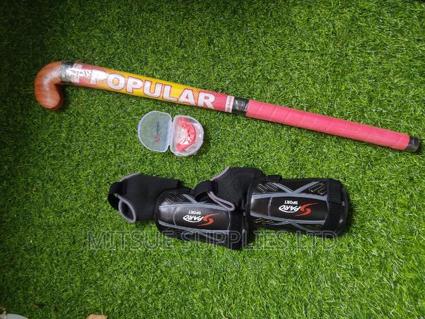 Under 11 Years School Hockey Set ( Stick, Shin Mouth Guards