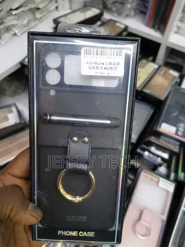 Samsung Galaxy Z Flip 3 Cover With Ring Stand Pen Holder, Fo