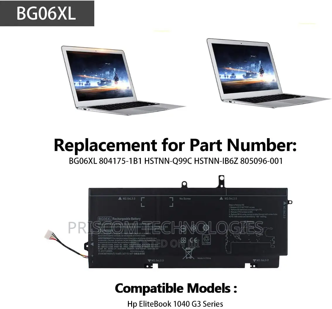 HP Elitebook Folio 1040 G3 Battery Bg06xl Bg06045xl Bg06