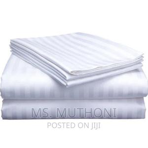 Luxury 2 Cotton Stripped Bedsheets 2/4 Pillowcases - thumbnail 2