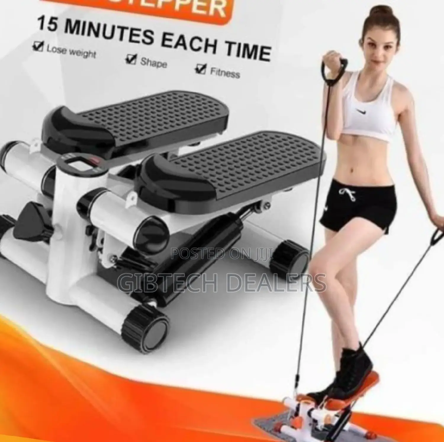 Mini Stepper With Resistance Bands for Exercise
