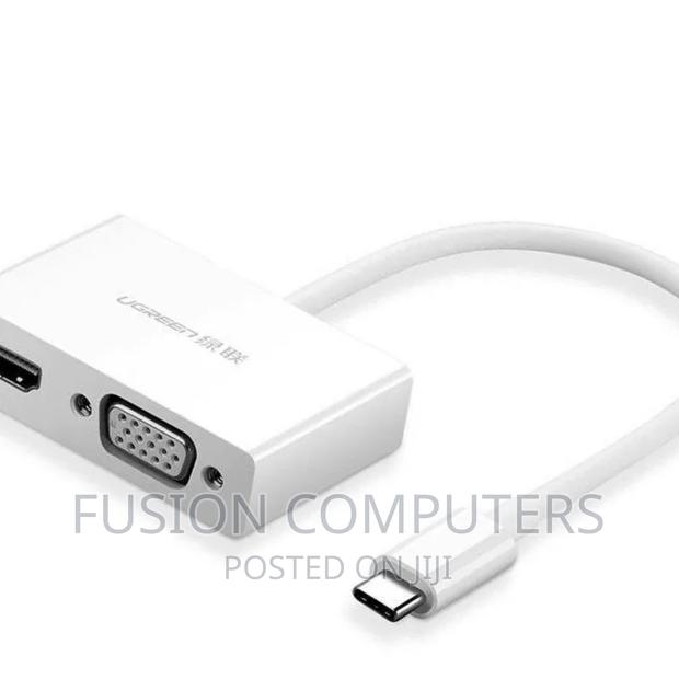UGREEN USB USB-C to HDMI + VGA Converter – White – MM123 - thumbnail 2