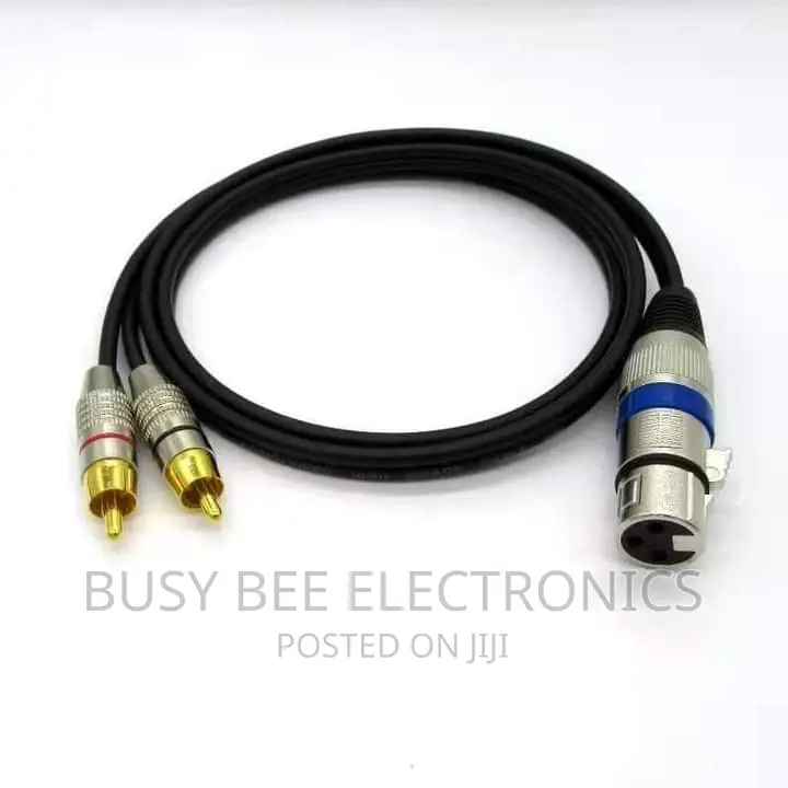 Signal Cable Female XLR To Twin RCA 1.5 Meters