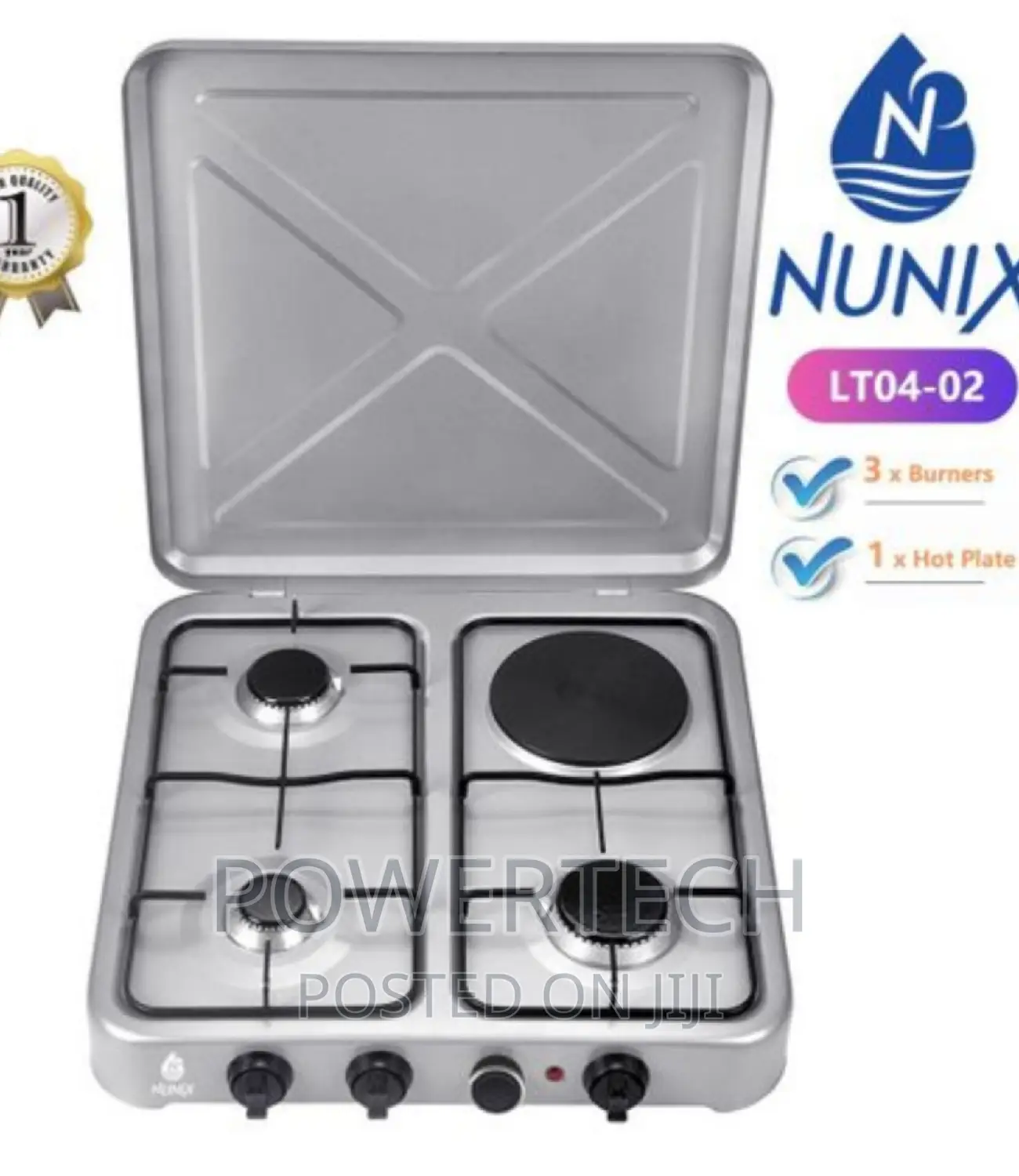 Nunix High Quality 3 +1 Electric and Gas Table Top Cooker