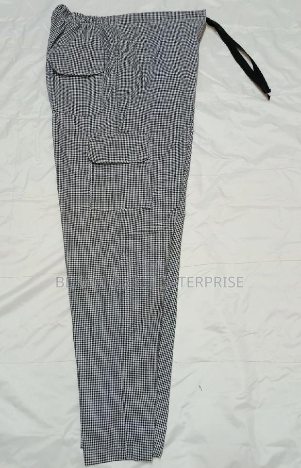 High Quality Checkered Customized Chef Trouser - main view