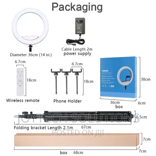 Wireless 18 Inches Ringlight With Touch Buttons