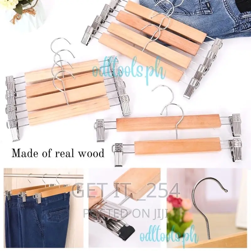 6pcs Set Wooden Hangers With Clips
🏷 Size:*14"/28cm