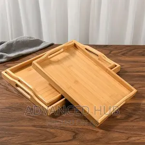 3pc Wooden Bamboo Tray
