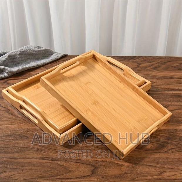 3pc Wooden Bamboo Tray - thumbnail 4