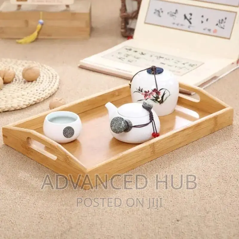 3pc Wooden Bamboo Tray