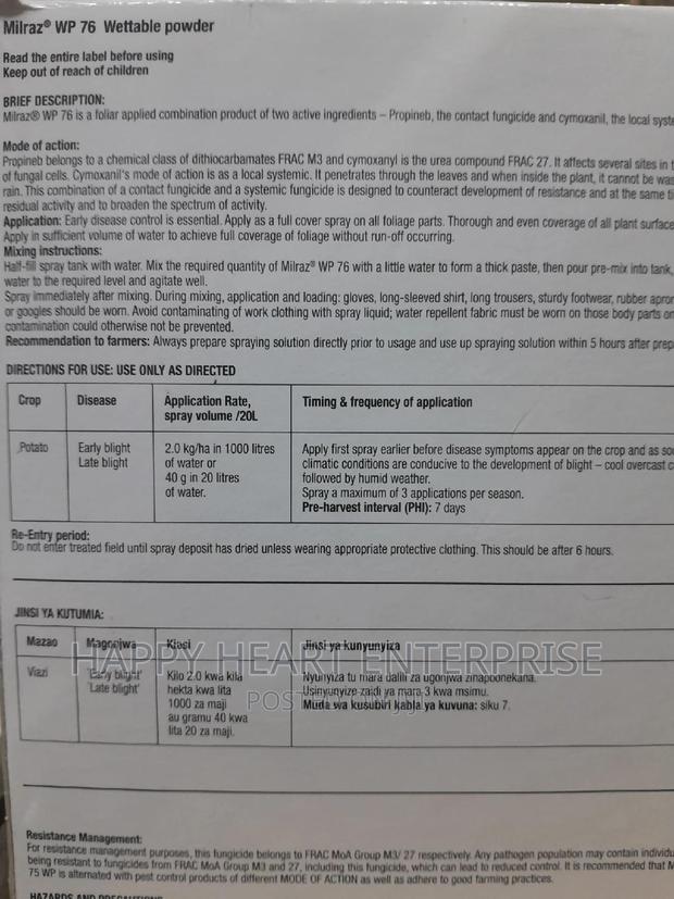 Milraz Wp 76 Fungicide 500G - thumbnail 4
