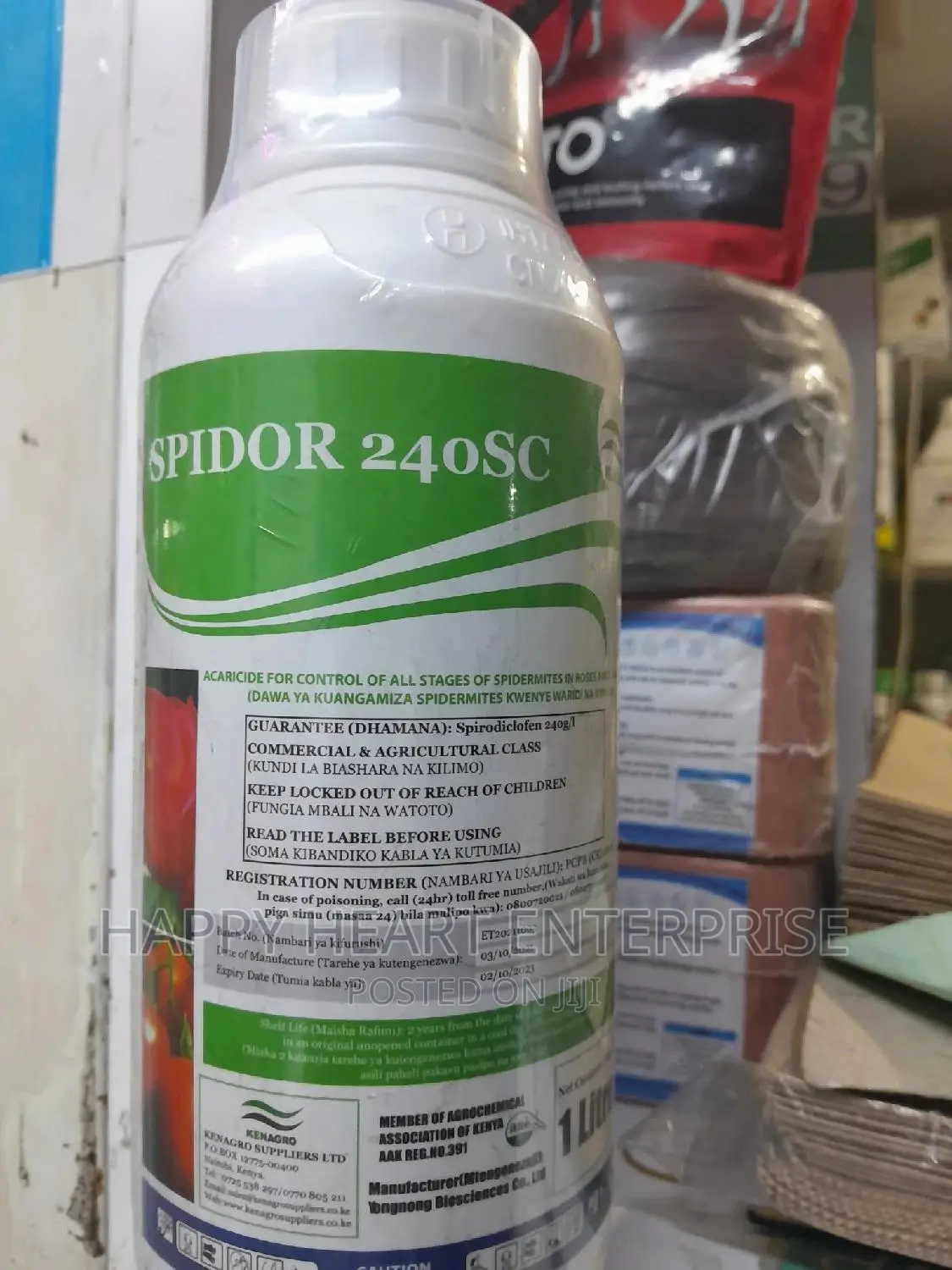 Spidor 240sc Acaricide/Insecticides for Spidermites 1litre