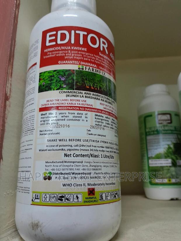 Editor 480sc Selective Carrot Herbicide 1litre - thumbnail 4