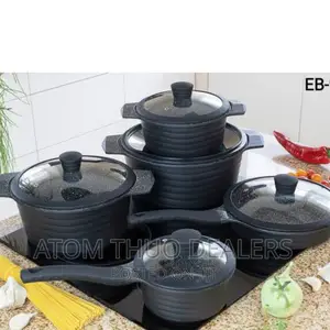 10 Pc's Edernbeng Cookware Set Available in Black