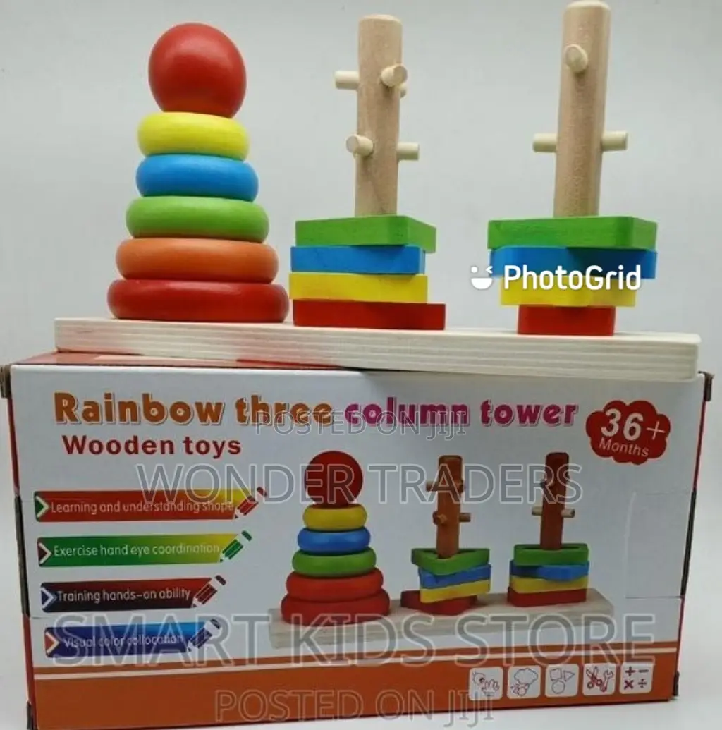 Wooden Rainbow Tower Wooden Rainbow Tower